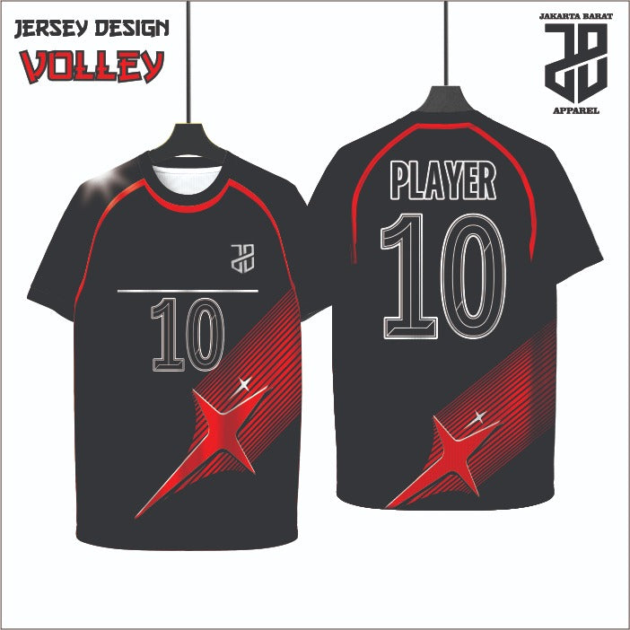 Kaos Jersey Volley  Desain Modern Bahan Embosh Premium Free Custom Nickname Dewasa Cowo Cewe&Anak Nyaman Dipakai