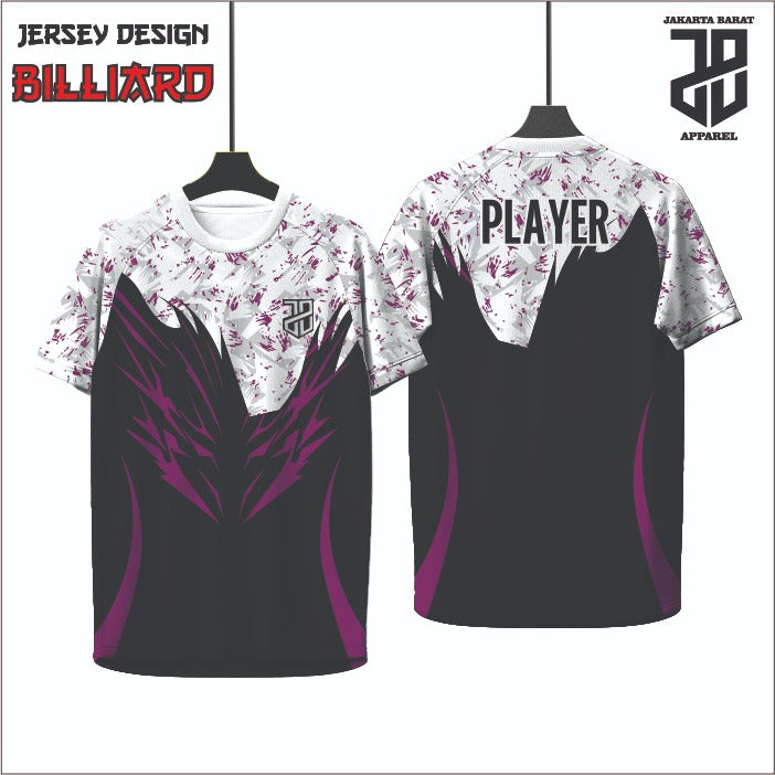 Kaos Jersey Billiard Custom Dryfit | Adem & Nyaman Cowo Cewe Dewasa & Kids Anak