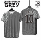 KAOS JERSEY FUTSAL & BADMINTON BAJU   MOTIF KEKINIAN GREY/ABU  DRY FIT PREMIUM MURAH BAHAN EMBOSH KIDS ANAK DAN DEWASA COWO/CEWEBIG SIZE