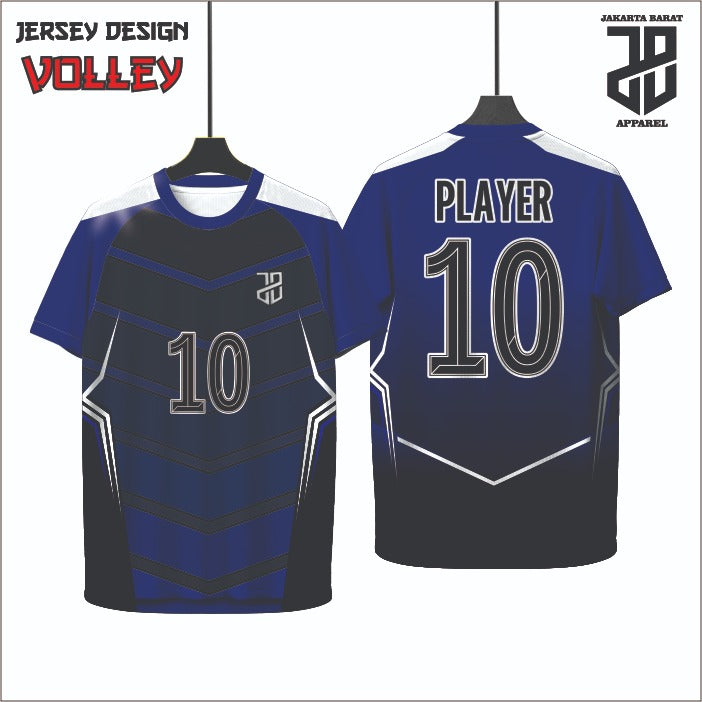 Kaos Jersey Volley  Desain Modern Bahan Embosh Premium Free Custom Nickname Dewasa Cowo Cewe&Anak Nyaman Dipakai