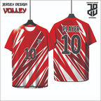 Kaos Jersey Volley  Desain Modern Bahan Embosh Premium Free Custom Nickname Dewasa Cowo Cewe&Anak Nyaman Dipakai