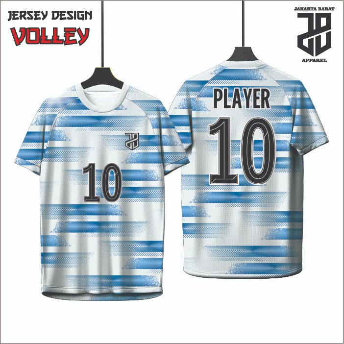 Kaos Jersey Volley  Desain Modern Bahan Embosh Premium Free Custom Nickname Dewasa Cowo Cewe&Anak Nyaman Dipakai