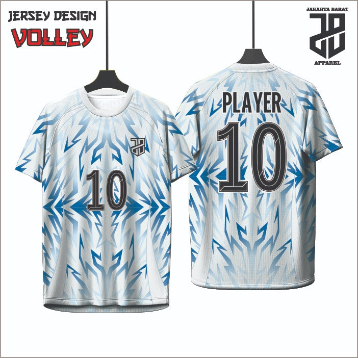 Kaos Jersey Volley  Desain Modern Bahan Embosh Premium Free Custom Nickname Dewasa Cowo Cewe&Anak Nyaman Dipakai