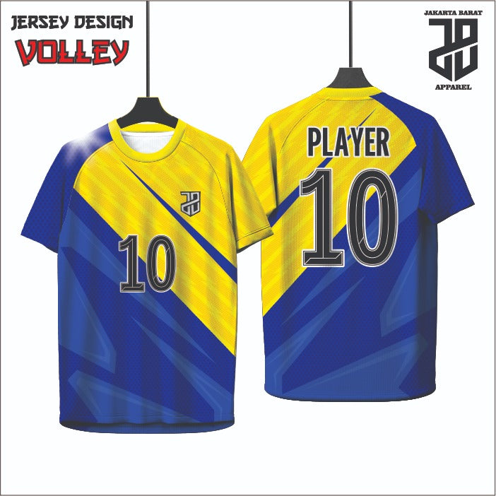 Kaos Jersey Volley  Desain Modern Bahan Embosh Premium Free Custom Nickname Dewasa Cowo Cewe&Anak Nyaman Dipakai