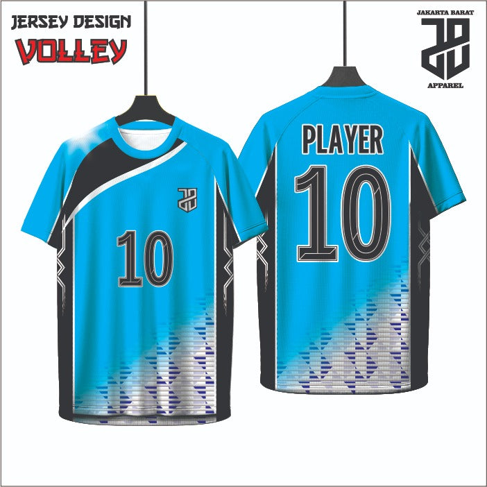 Kaos Jersey Volley  Desain Modern Bahan Embosh Premium Free Custom Nickname Dewasa Cowo Cewe&Anak Nyaman Dipakai
