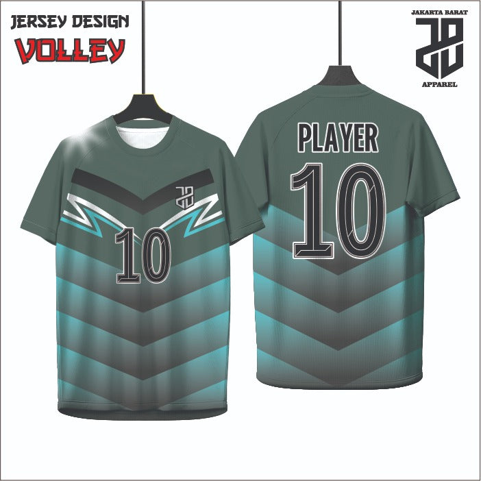 Kaos Jersey Voli/Volley  Desain Modern Bahan Embosh Premium Free Custom Nickname Dewasa Cowo Cewe&Anak Nyaman Dipakai (Copy)