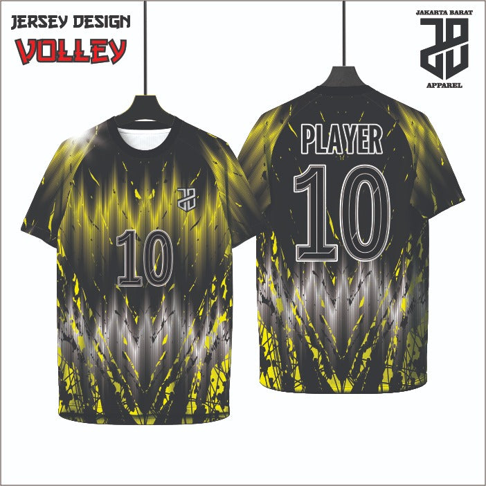 Kaos Jersey Voli/Volley  Desain Modern Bahan Embosh Premium Free Custom Nickname Dewasa Cowo Cewe&Anak Nyaman Dipakai (Copy)