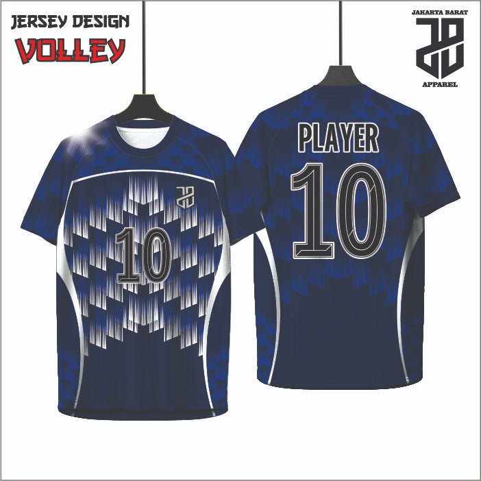 Kaos Jersey Voli/Volley  Desain Modern Bahan Embosh Premium Free Custom Nickname Dewasa Cowo Cewe&Anak Nyaman Dipakai (Copy)