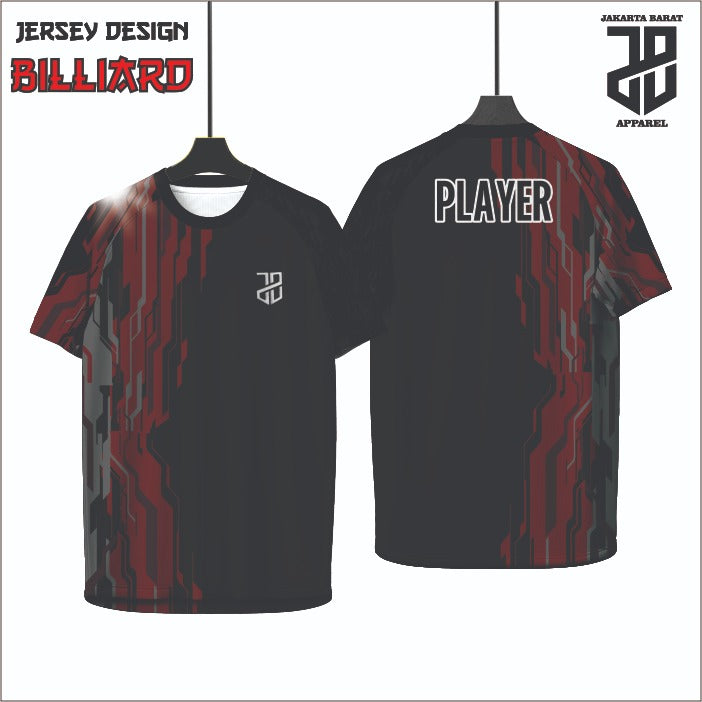 Kaos Jersey Billiard Custom Dryfit | Adem & Nyaman Cowo Cewe Dewasa & Kids Anak