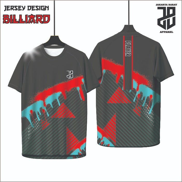 Kaos Jersey Billiard Custom Dryfit | Adem & Nyaman Cowo Cewe Dewasa & Kids Anak