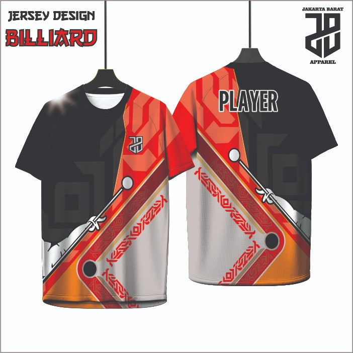 Kaos Jersey Billiard Custom Dryfit | Adem & Nyaman Cowo Cewe Dewasa & Kids Anak