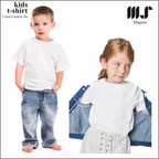 Baju Tshirt Kaos Polos Anak Kids perempuan & laki-laki Lengan pendek 100% Katun 30s Premium lembut