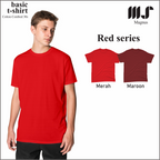 MAGNUS Baju Tshirt Kaos Polos pria wanita Lengan pendek 100% Katun combad 30s Premium Merah Series