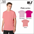 MAGNUS Baju Tshirt Kaos Polos pria wanita Lengan pendek 100% Katun combad 30s Premium Pink Series