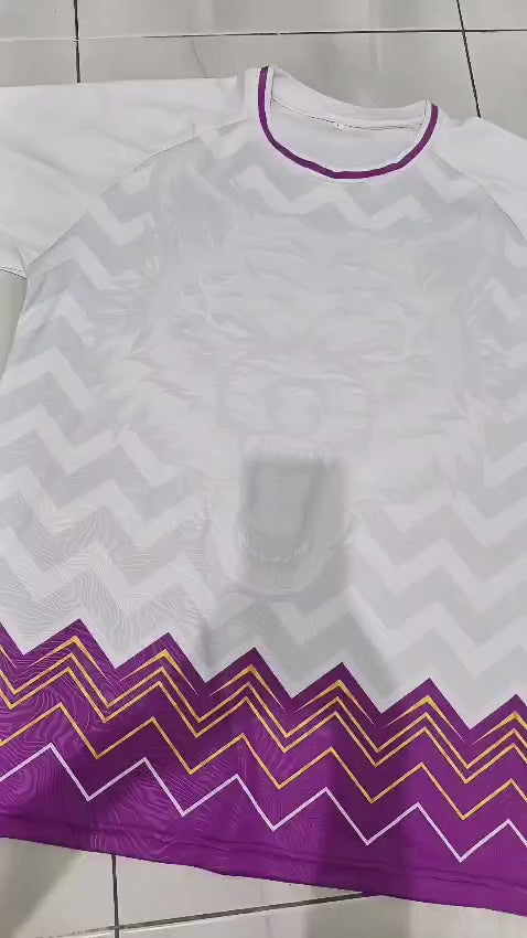 Kaos Jersey Abstract White/Putih Premium | Dry Fit Adem | Pria Wanita Kids Dewasa