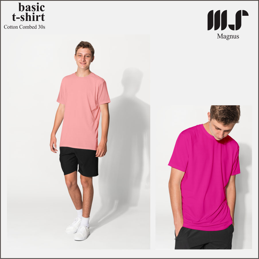 MAGNUS - Baju Tshirt Kaos Polos pria wanita dewasa Lengan pendek 100% Katun 30s Premium 25 warna