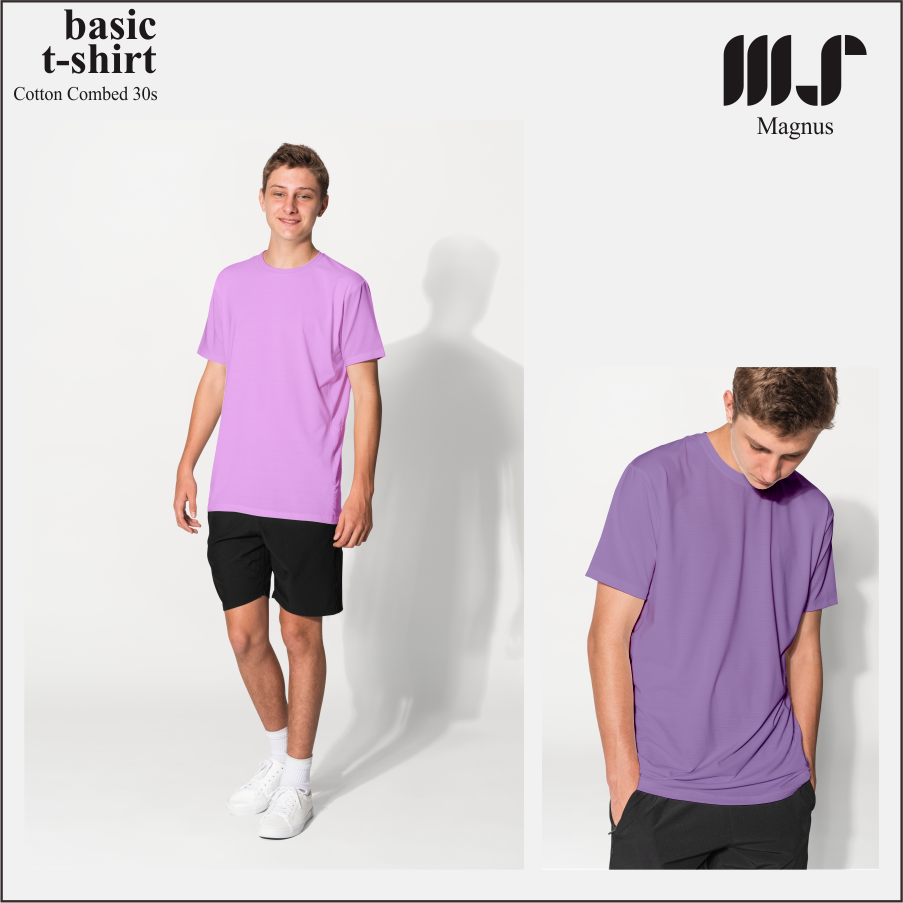 MAGNUS - Baju Tshirt Kaos Polos pria wanita dewasa Lengan pendek 100% Katun 30s Premium 25 warna