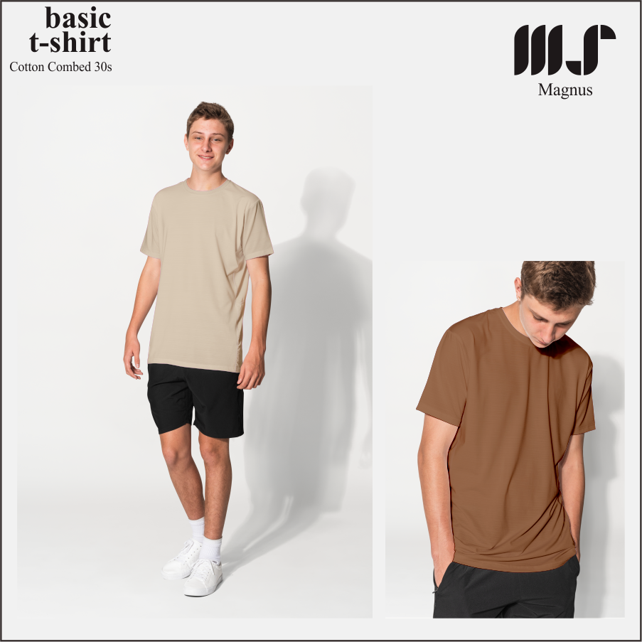 MAGNUS - Baju Tshirt Kaos Polos pria wanita dewasa Lengan pendek 100% Katun 30s Premium 25 warna