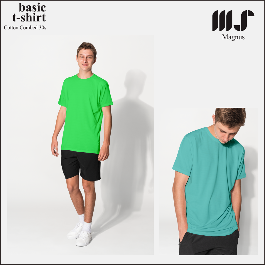 MAGNUS - Baju Tshirt Kaos Polos pria wanita dewasa Lengan pendek 100% Katun 30s Premium 25 warna